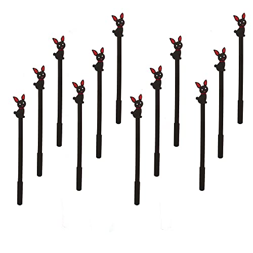 12 Stück süße Kaninchen-Stifte, kreative Cartoon-Gelstifte, nachfüllbar, 0,5 mm, Neuheit Kaninchenform, Kugelschreiber, Schreibwaren, Büro, Schulbedarf, Schwarz 12 Stück süße Kaninchen-Stifte, kreative Cartoon-Gelstifte, nachfüllbar, 0,5 mm, Neuheit Kaninchenform, Kugelschreiber, Schreibwaren, Büro, Schulbedarf, Schwarz von SEIWEI