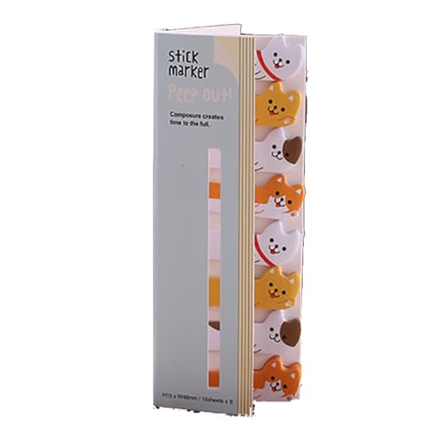 120 Stück Haftnotiz-Flaggen, niedliche selbstklebende Index-Tabs, Mini-Cartoon-Pads, Seitenmarkierungen, Tier-Etiketten zum Schreiben von kurzen Erinnerungen(Hund) von SEIWEI