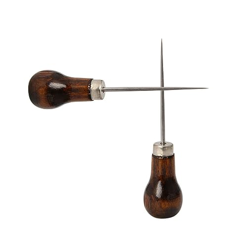 2 Stück Leder-Ahle, Kürbisform, Schneiderahle, Nähahle, Holzgriff, Werkzeug für Reparatur, Holzbearbeitung und Schneiderei 2 Stück Leder-Ahle, Kürbisform, Schneiderahle, Nähahle, Holzgriff, Werkzeug für Reparatur, Holzbearbeitung und Schneiderei von SEIWEI