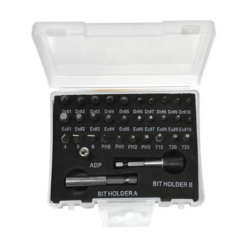 33-teiliges Beschädigter Schraubenausdreher-Set Profi-Linksausdreher, HSS Abbrochschrauben Entferner Extraktor Kit mit für beschädigte Befestigungselemente 33-teiliges Beschädigter Schraubenausdreher-Set Profi-Linksausdreher, HSS Abbrochschrauben Entferner Extraktor Kit mit für beschädigte Befestigungselemente von SEIWEI