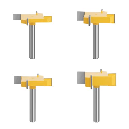 4 Stück 6mm Schaft Reinigung Fräser, Spoilboard Oberfläche Fräser Bit Holzbearbeitung Fräsen Schneidwerkzeug (1/4 Zoll-1/2 Zoll) von SEIWEI