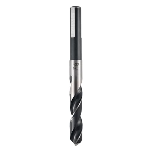 4341 Schnellarbeitsstahl-Bohrer, 1/2 Zoll 3-Flach-Spiralbohrer mit reduziertem Schaft für Kupfer, Aluminium, Eisen, Kunststoff, Holz von SEIWEI