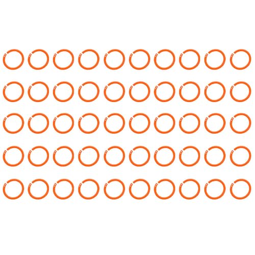 50 Stück Orange Kunststoff-Binderinge, abnehmbare Halteschnalle für Loseblattpapier, flexible Spulenschlaufe für Album, Notizbuch, Karteikarte 50 Stück Orange Kunststoff-Binderinge, abnehmbare Halteschnalle für Loseblattpapier, flexible Spulenschlaufe für Album, Notizbuch, Karteikarte von SEIWEI