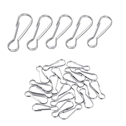50 Stück Schlüsselband-Karabinerhaken, Edelstahl-Verschlüsse, Schnapp-Clips für Schlüsselanhänger, DIY, Handwerk, Ausweishalter, Schmuckherstellung, 50 mm, Silber 50 Stück Schlüsselband-Karabinerhaken, Edelstahl-Verschlüsse, Schnapp-Clips für Schlüsselanhänger, DIY, Handwerk, Ausweishalter, Schmuckherstellung, 50 mm, Silber von SEIWEI