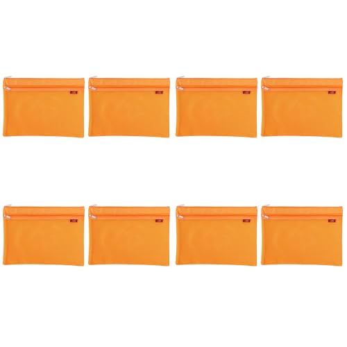 8PCS A4 Mesh File Zip Bags, Folder Wallets Mesh Zipper Pouch Nylon Clear Mesh Bag Waterproof Double Zip for School Office Travel Storage-Orange 8PCS A4 Mesh File Zip Bags, Folder Wallets Mesh Zipper Pouch Nylon Clear Mesh Bag Waterproof Double Zip for School Office Travel Storage-Orange von SEIWEI
