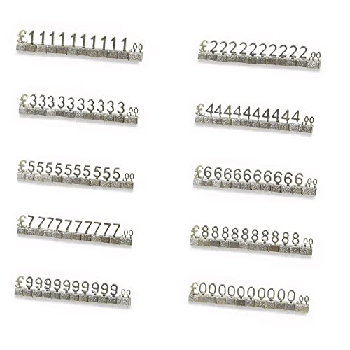 SEIWEI Mini-Würfel-Preisschild, 10 Sets, Preis-Anzeigewürfel, verstellbares 3D-Metall-Preiswürfel-Set für Schmuck, Uhren, Ringe, Shop-Preisanzeige – Silber/GBP SEIWEI Mini-Würfel-Preisschild, 10 Sets, Preis-Anzeigewürfel, verstellbares 3D-Metall-Preiswürfel-Set für Schmuck, Uhren, Ringe, Shop-Preisanzeige – Silber/GBP von SEIWEI