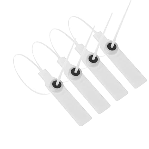 Plomben aus Kunststoff, 28cm Weiß Sicherheitsplomben Kabelbinder Tag für Beschriftung Logistik Transport Tags (500er Pack) von SEIWEI