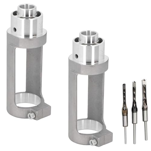 Quadratisches Loch Bohrer Adapter, Aluminiumlegierung Hohlmeißel Mortise Bohrer Werkzeug für Holzbearbeitung, Möbel von SEIWEI