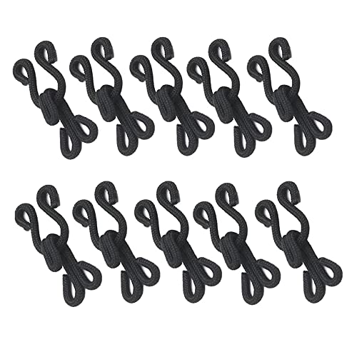 Haken- und Ösenverschlüsse mit schwarzem Stoffbezug, BH-Verschlüsse, zum Aufnähen auf Fell/Mantel, 25 mm, 10 Sets Haken- und Ösenverschlüsse mit schwarzem Stoffbezug, BH-Verschlüsse, zum Aufnähen auf Fell/Mantel, 25 mm, 10 Sets von SEIWEI