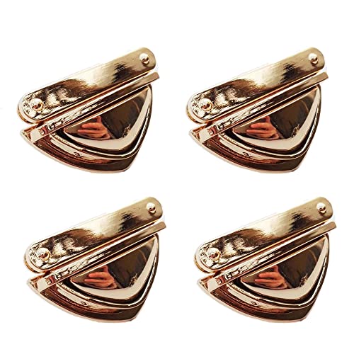 Taschenverschlussverschluss, Metall-Schnalle, Verschlussverschluss für Taschenherstellung, DIY Lederhandwerk, Handtasche, 4 Stück - Golden Taschenverschlussverschluss, Metall-Schnalle, Verschlussverschluss für Taschenherstellung, DIY Lederhandwerk, Handtasche, 4 Stück - Golden von SEIWEI