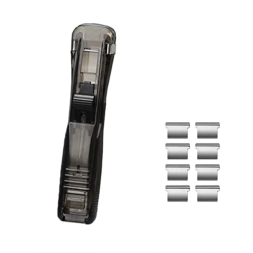 Transparenter Schwarz Push-Hefter Papierhefter mit 8 Wiederverwendbaren Clips, Binder-Clips zum Nachfüllen von Fast-Clam-Clip-Spendern für Schreibtischdokumente Büro Schule Transparenter Schwarz Push-Hefter Papierhefter mit 8 Wiederverwendbaren Clips, Binder-Clips zum Nachfüllen von Fast-Clam-Clip-Spendern für Schreibtischdokumente Büro Schule von SEIWEI