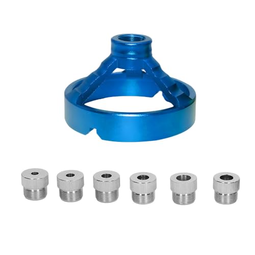 Vertikale Bohrerführungslehre, 5 bis 10mm Edelstahl Bohrerpositionierer, gerade Winkel Bohrlehre für Tischlerei Locher, sorgt für genaue und stabile Bohrung (Blau) von SEIWEI