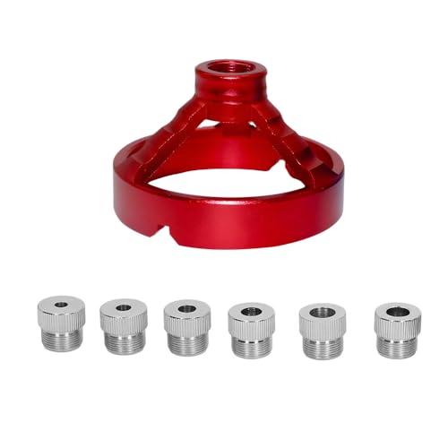 Vertikale Bohrerführungslehre, 5 bis 10mm Edelstahl Bohrerpositionierer, gerade Winkel Bohrlehre für Tischlerei Locher, sorgt für genaue und stabile Bohrung (Rot) von SEIWEI