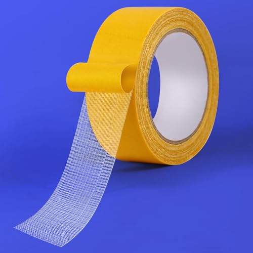 Doppelseitiges Gewebeband | 4cmx20m | Doppelseitiges Teppichklebeband für Flächenteppiche | Klebeband für Bodenbeläge, Treppenstufen und Mehr | Hohe Haftkraft, Einfaches Entfernen ohne Rückstände von SEIYOGDS
