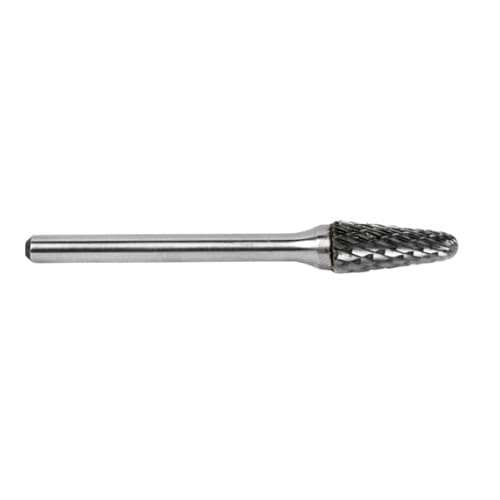 Drehfräser aus Hartmetall, gekreuzte Zähne, konische Spitze mit Radius Drehfräser aus Hartmetall, gekreuzte Zähne, konische Spitze mit Radius von SEKURECO