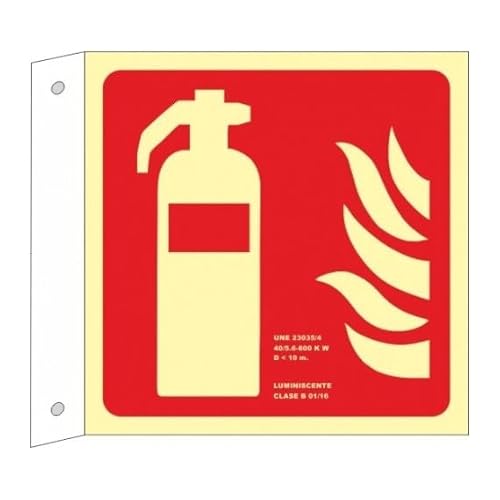 Feuerlöscher-Schild (ohne Text) Leuchtende Fahne SEKURECO von SEKURECO