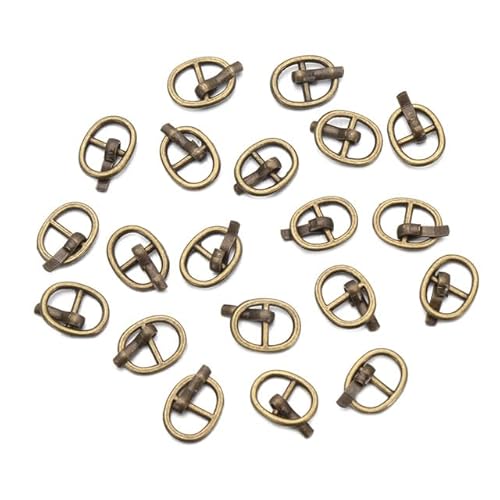 20 Stücke 5,5mm Mini Ultra-kleine Tri-Glide Gürtelschnalle Puppe Taschen Schnallen DIY Handwerk Handgemachte Puppe Knöpfe Schuhe Wohnaccessoires von SELCOA
