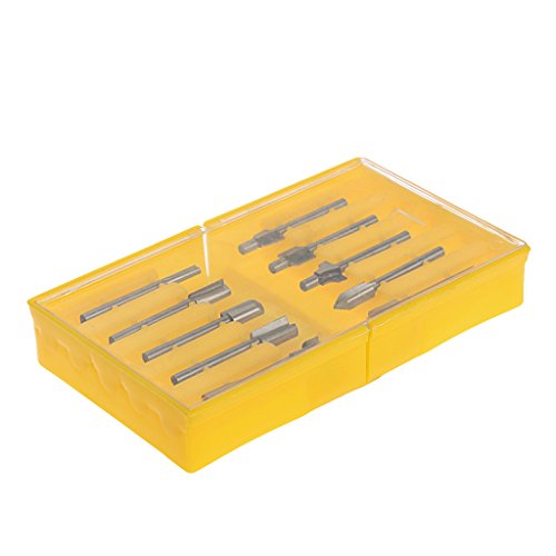10pcs 1/8 "3 Mm HSS Router Bits Holzschneider Mahlen Fits Rotary Tool Set Mikro Drehbohrmaschine Bit Set Set von SELVFZ