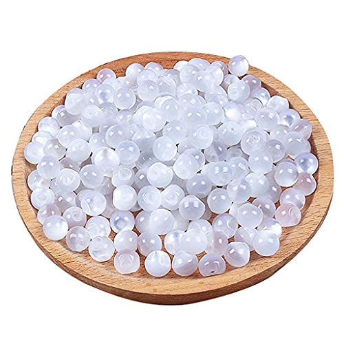 10pcs 10mm Cheongsam Perlmond Nähenknöpfe Imitation Jade Teillöcher Für Tang Anzug Retro Harz Runde Perlen von SELVFZ