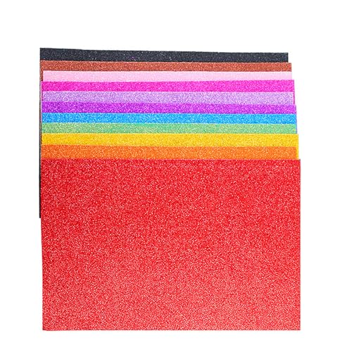 10pcs Glitzernder Schwammpapier 2 Mm Dicke Klebstoff Schaum Verschiedene Farbe Für Kindergarten Vorschule Kunsthandwerk Fade Resistant Metallic Craft von SELVFZ