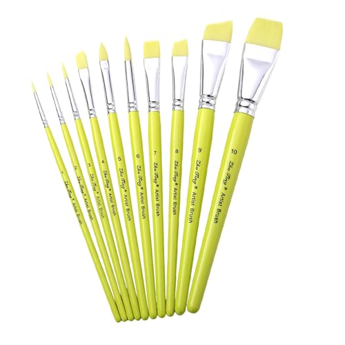 10pcs Künstler Paint Pinsel Nylon Borstenpinsel Für Acrylöl 10pcs Künstler Paint Pinsel Nylon Borstenpinsel Für Acrylöl von SELVFZ