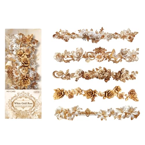 10pieces Dekorative Border Aufkleber Blumenaufkleber Adheisve Für Scrapbooking Journal Planer Telefon Hülle Verpackung Dekorativ von SELVFZ