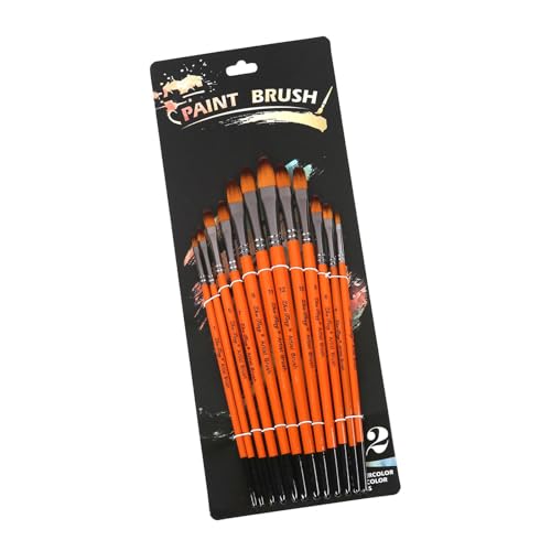12pieces Nylon Borstenpinsel Pinsel Aquarellpinsel Für Gouache Acrylöl Öl Aquarellmalerei Künstler Pinsel Ölmalerei von SELVFZ