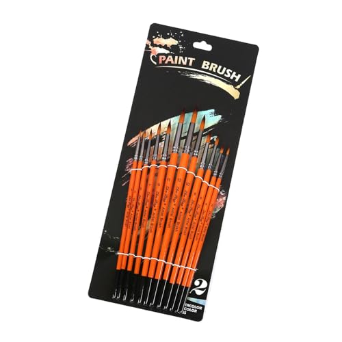 12pieces Nylon Borstenpinsel Pinsel Aquarellpinsel Für Gouache Acrylöl Öl Aquarellmalerei Künstler Pinsel Ölmalerei von SELVFZ