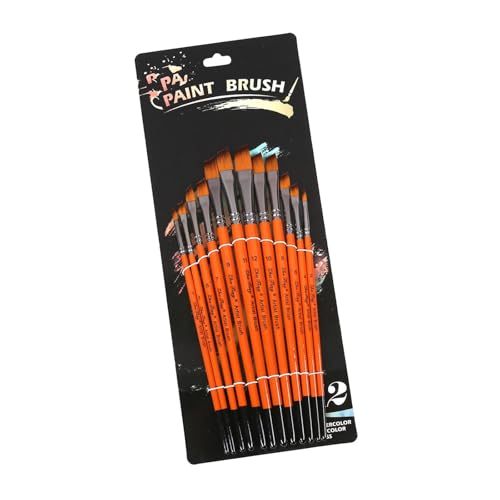 12pieces Nylon Borstenpinsel Pinsel Aquarellpinsel Für Gouache Acrylöl Öl Aquarellmalerei Künstler Pinsel Ölmalerei von SELVFZ