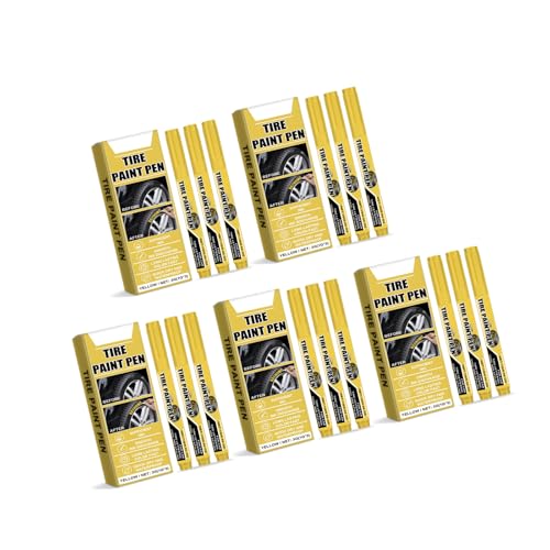 15pcs Gelbe Farbstiftwagen Reifen Farbe Stift Wasserfest Schnelle Trocknungsreifen Marker Stift Für Autoreifen Kratzerreparatur Fahrzeug Erscheinungsverstärkung Verbesserung 15pcs Gelbe Farbstiftwagen Reifen Farbe Stift Wasserfest Schnelle Trocknungsreifen Marker Stift Für Autoreifen Kratzerreparatur Fahrzeug Erscheinungsverstärkung Verbesserung von SELVFZ