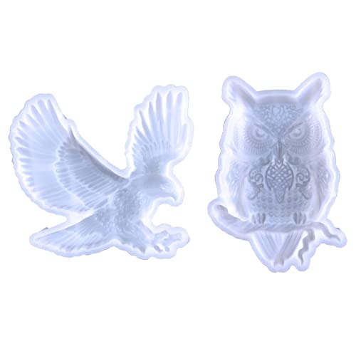 2pcs Tierharzformen Fliegende Adlereulen Silikonformen Epoxidharz Gussform Für Wandhänge Für Handwerkskunst Fliegende Schimmelpilze Für Epoxidharz von SELVFZ