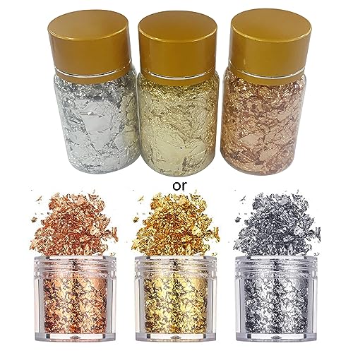 3Bottles Blattgoldflocken Harz Epoxidform Kunstdekoration Goldfolienfüllungen Materialien GILDing Decor Schmuckherstellung Werkzeug 3Bottles Blattgoldflocken Harz Epoxidform Kunstdekoration Goldfolienfüllungen Materialien GILDing Decor Schmuckherstellung Werkzeug von SELVFZ