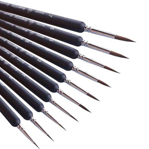 5/10pcs Feindetail Pinsel Miniaturbürste Für Acryl Aquarell Gouache Öl Gesichtsmalerei Modell Figuren Malerei Pinsel von SELVFZ