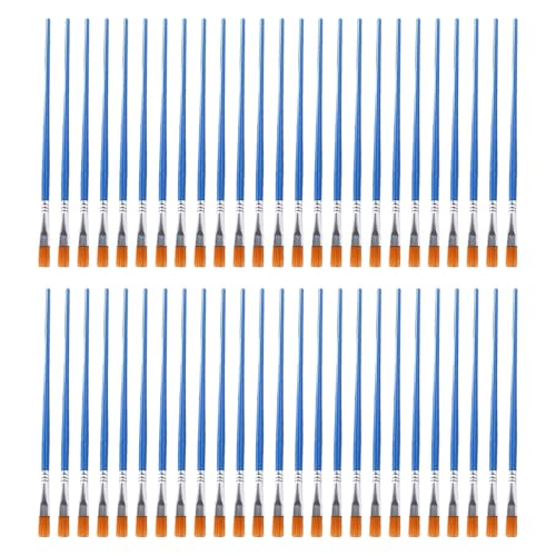50 PCs Acrylpinsel Pinsel Sollgespitzte Runde Flache Malerei von SELVFZ
