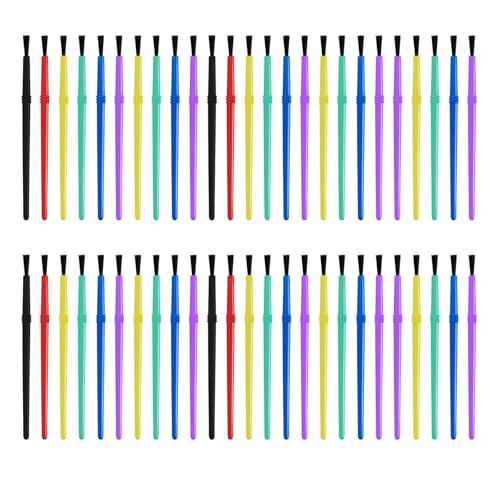 50 PCs Kleine Pinsel Pinsel Set Nylon Haarmalerei von SELVFZ