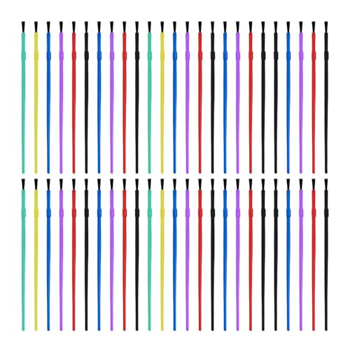 50 PCs Kleine Pinsel Pinsel Set Nylon Haarmalerei von SELVFZ