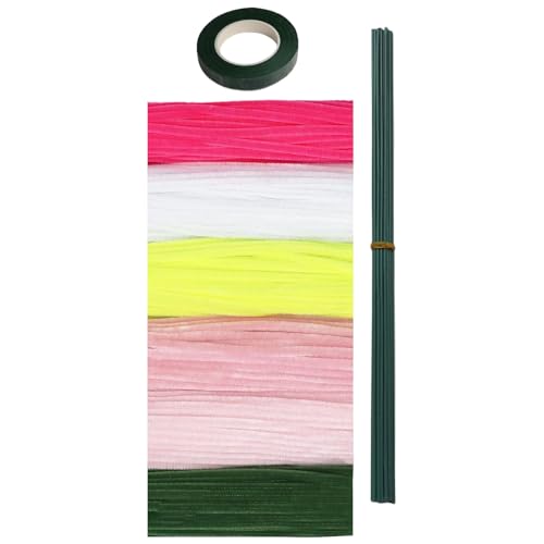 500 Pcs Farbige Rohrreiniger Farbenfrohe Weiche Plüschstiele Mit Eisendraht Und Klebeband Für Kid Craft Project Und Home Decoration Creative Draht Craft Für Home Decoration von SELVFZ