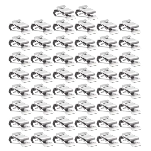 50pcs Edelstahl Elektrische Clips Ersatz Solarplattendrahtklemme Kabelkabelverschluss Anhänger Rahmenrahmen Klemme Kabel Organisatoren von SELVFZ