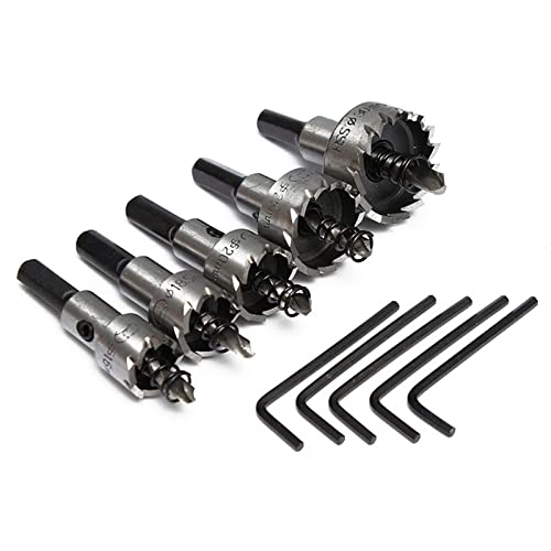 5pcs Titanschicht Beschichtetes HSS Bohrer Bit Loch Säge Set Edelstahl Metalllegierung Schneiden 16 18 5 20 25 30 Mm Drill Bit Bit von SELVFZ