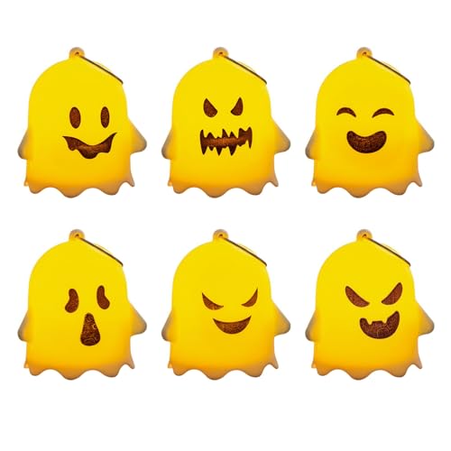 6pcs Atmosphären Leichte Halloween Hanging Anhänger Dekorationen Party LED Ghosting Light Schlüsselbund Geschenke Tasche Zauberhänger Hängende Anhänger von SELVFZ