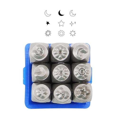 9 Stücke Schmuckstempel Set Mit Celestials Designs Accessoire Zum Anpassen Von Metalllücken Und Handwerksprojekten 9 Stücke Schmuckstempel Set Mit Celestials Designs Accessoire Zum Anpassen Von Metalllücken Und Handwerksprojekten von SELVFZ