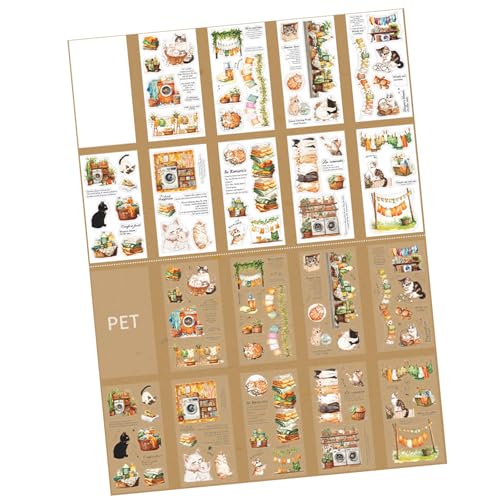 Ästhetischer Scrapbooking Aufkleber Wasserbeständiger Pet Aufkleberpapier Szene Für Journal Notebook Foto Album Phone Scrapbook von SELVFZ