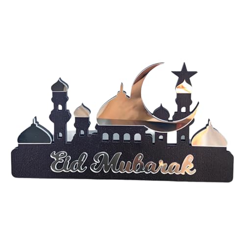 Anpassbare Ramadans Tischzeichen Acrylgold Silber Ausgehöhlten Burgen Muster Islamik Haus Für Urlaub Die Ramadans Table Dekoration von SELVFZ