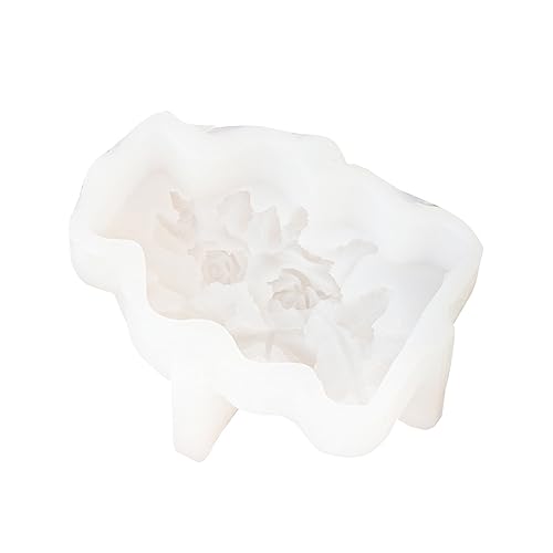 Blumenkerze Silikonform Rose Duft Kerze Gips Harz Seife Schimmel Kuchen Schokolade Schokolade Hausdekoration Silikonform von SELVFZ