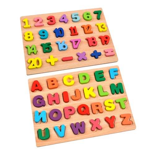 Buntes Holzbuchstaben Blöcke Spielzeugset 26 Stücke Für Kinder Über 3 Bildungsspiele Vorschulform Und Mustererkennung von SELVFZ