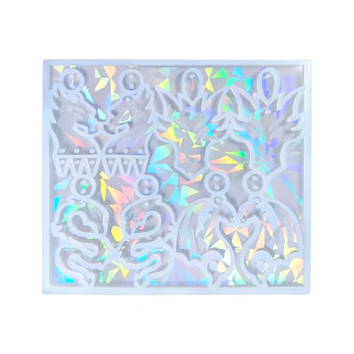 Einzigartige Drachenform Holographischer Regenbogen Licht Silikonform Mit Loch Drache Schlüsselbund Anhängerform Schimmelpoxy Guss von SELVFZ