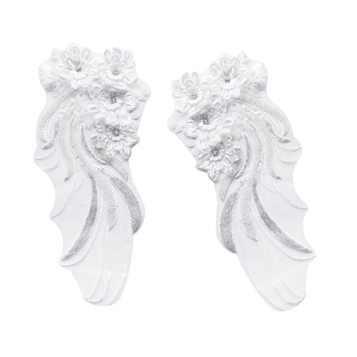 Elegante Brautnähblume Mit Stickereien Und Schimmernden Pailletten Für Brautkleider Formelle Kleidung Weißer Perlen Brust Applikat Hochzeit von SELVFZ