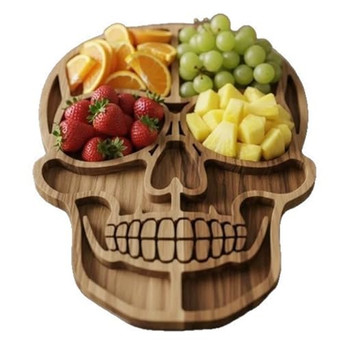 Festival Snacks Platte Halloween Party Essentielles Holz Vorspeise Tablett Für Käse Fleisch Obst Ausstellen Dekorative Halloween Holzschale von SELVFZ
