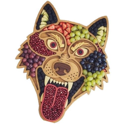 Festival Snacks Platte Halloween Party Essentielles Holz Vorspeise Tablett Für Käse Fleisch Obst Ausstellen Dekorative Halloween Holzschale von SELVFZ