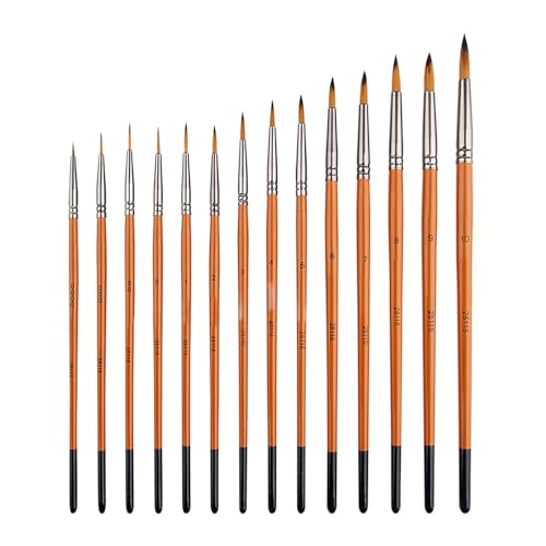 Fine Detail Pinsel Set Für Feine Acryl Aquarellölmalerei Holzgriff Nylon Borsten Pinselmalerei Für Schüler Fine Detail Pinsel Set Für Feine Acryl Aquarellölmalerei Holzgriff Nylon Borsten Pinselmalerei Für Schüler von SELVFZ